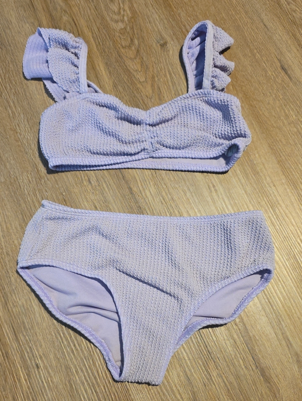 Ruffle Lavender Two-Piece Bikini Set Girls Size Medium 7-8
